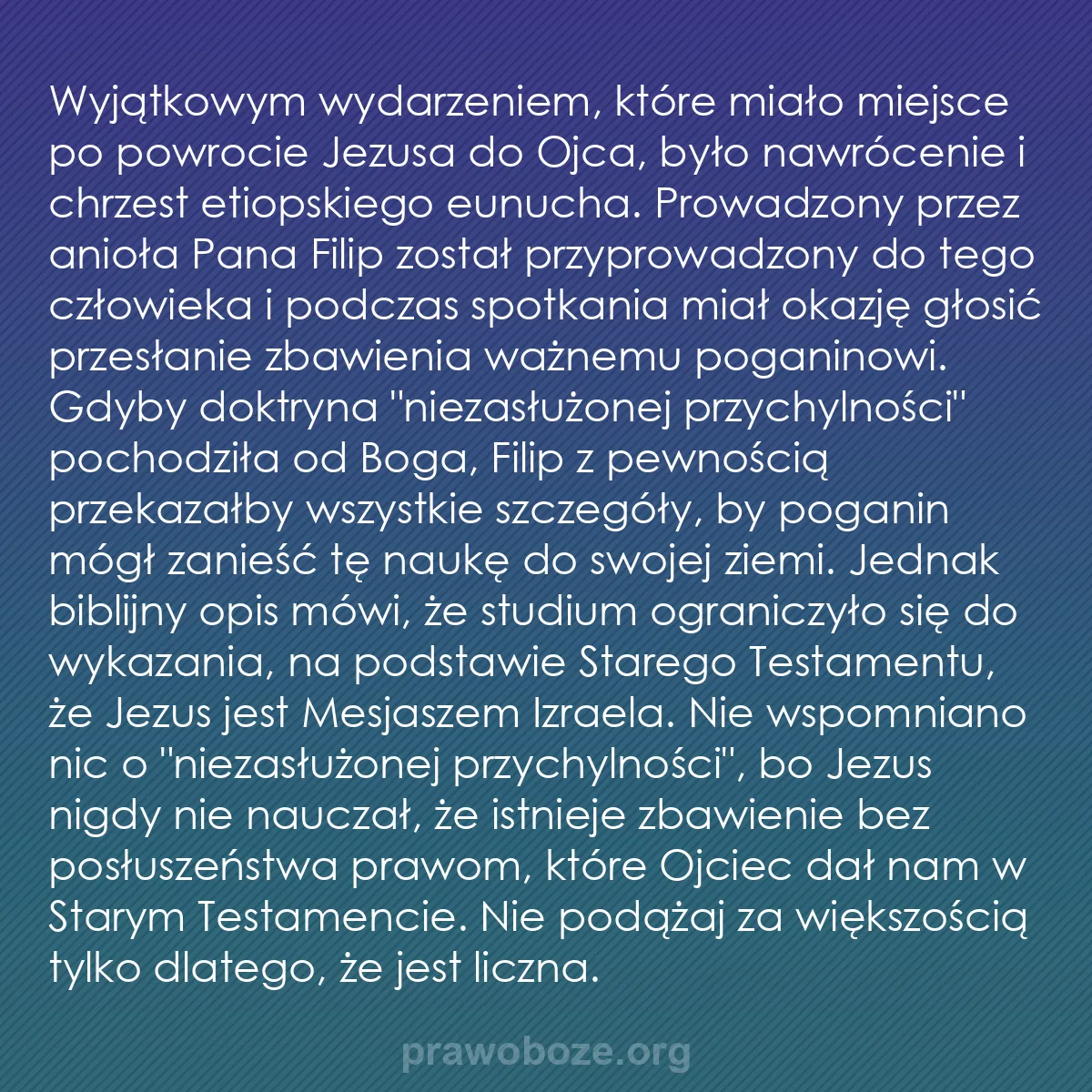 b0257 - Grafika o Prawie Bożym: Wyjątkowym wydarzeniem, które miało miejsce po powrocie Jezusa...