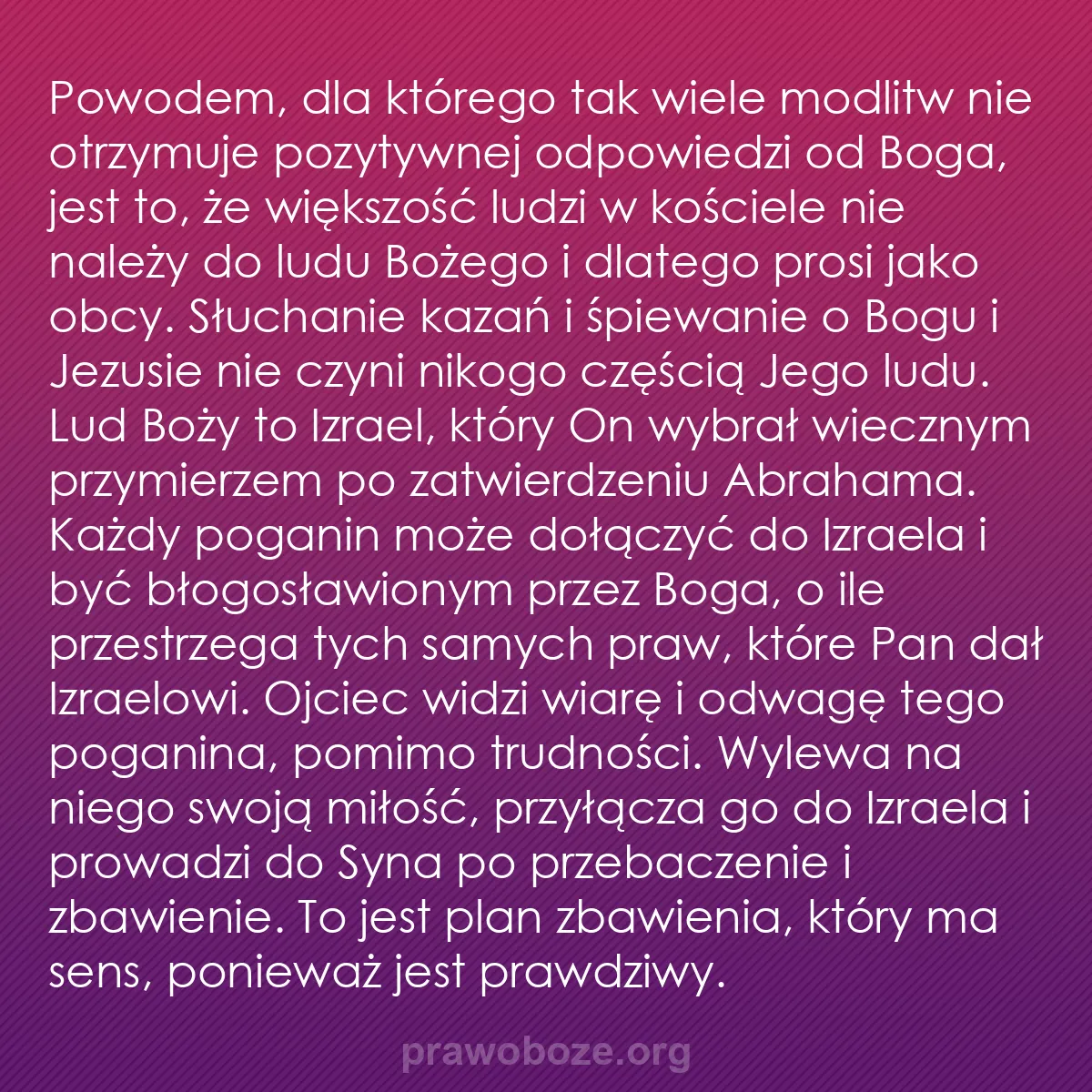 b0261 - Grafika o Prawie Bożym: Powodem, dla którego tak wiele modlitw nie otrzymuje pozytywnej...