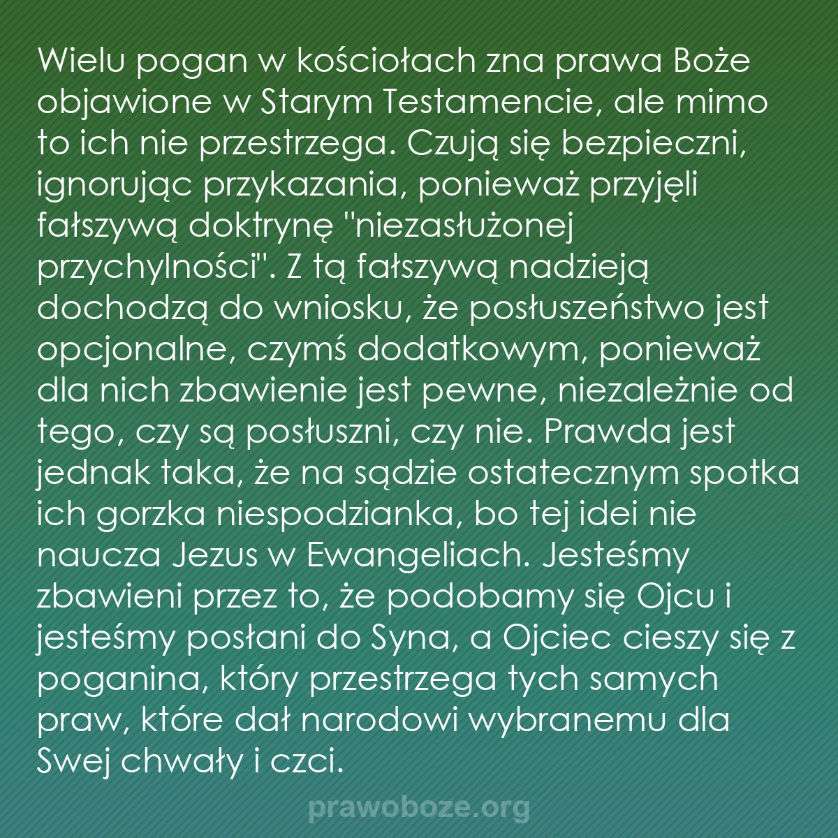 b0290 - Grafika o Prawie Bożym: Wielu pogan w kościołach zna prawa Boże objawione w Starym Testamencie,...