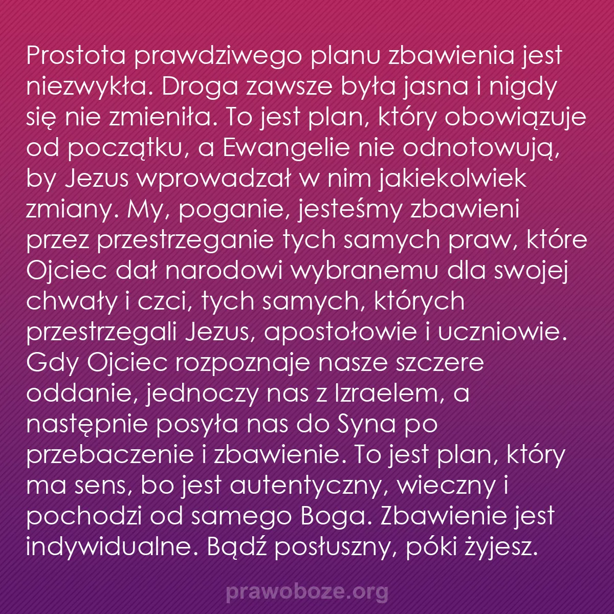 b0301 - Grafika o Prawie Bożym: Prostota prawdziwego planu zbawienia jest niezwykła. Droga zawsze...
