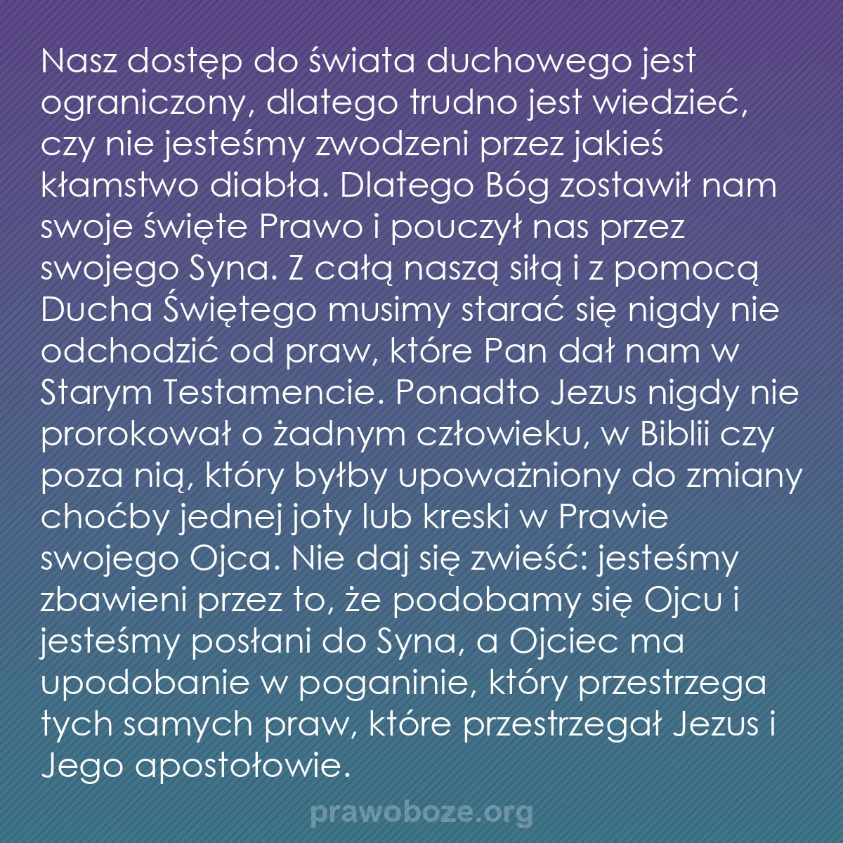 b0362 - Grafika o Prawie Bożym: Nasz dostęp do świata duchowego jest ograniczony, dlatego trudno...