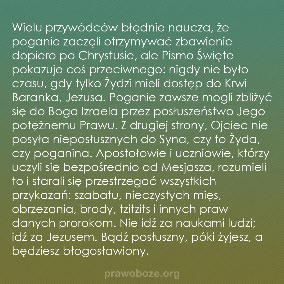 b0363 - Grafika o Prawie Bożym: Wielu przywódców błędnie naucza, że poganie zaczęli otrzymywać...