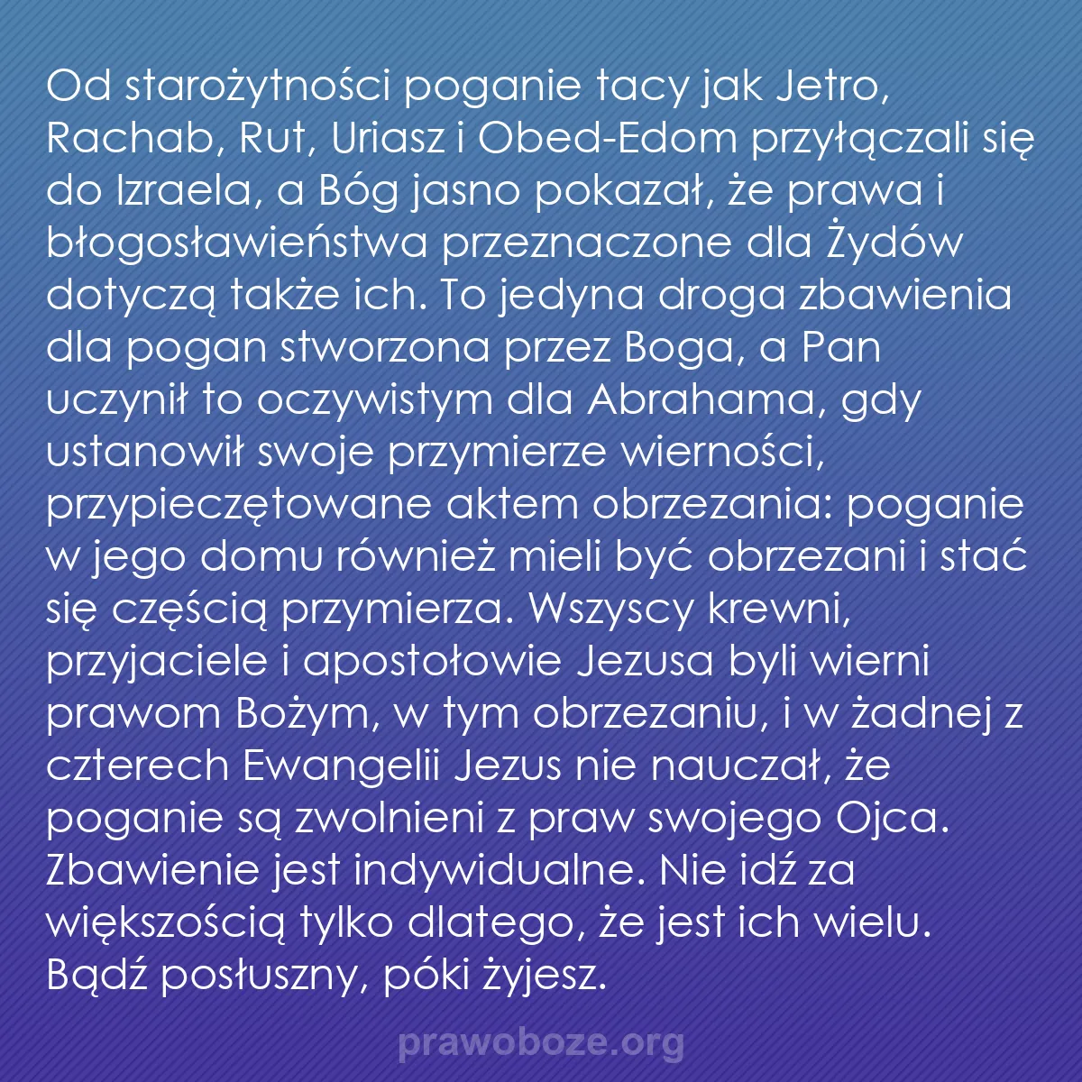 b0367 - Grafika o Prawie Bożym: Od starożytności poganie tacy jak Jetro, Rachab, Rut, Uriasz...