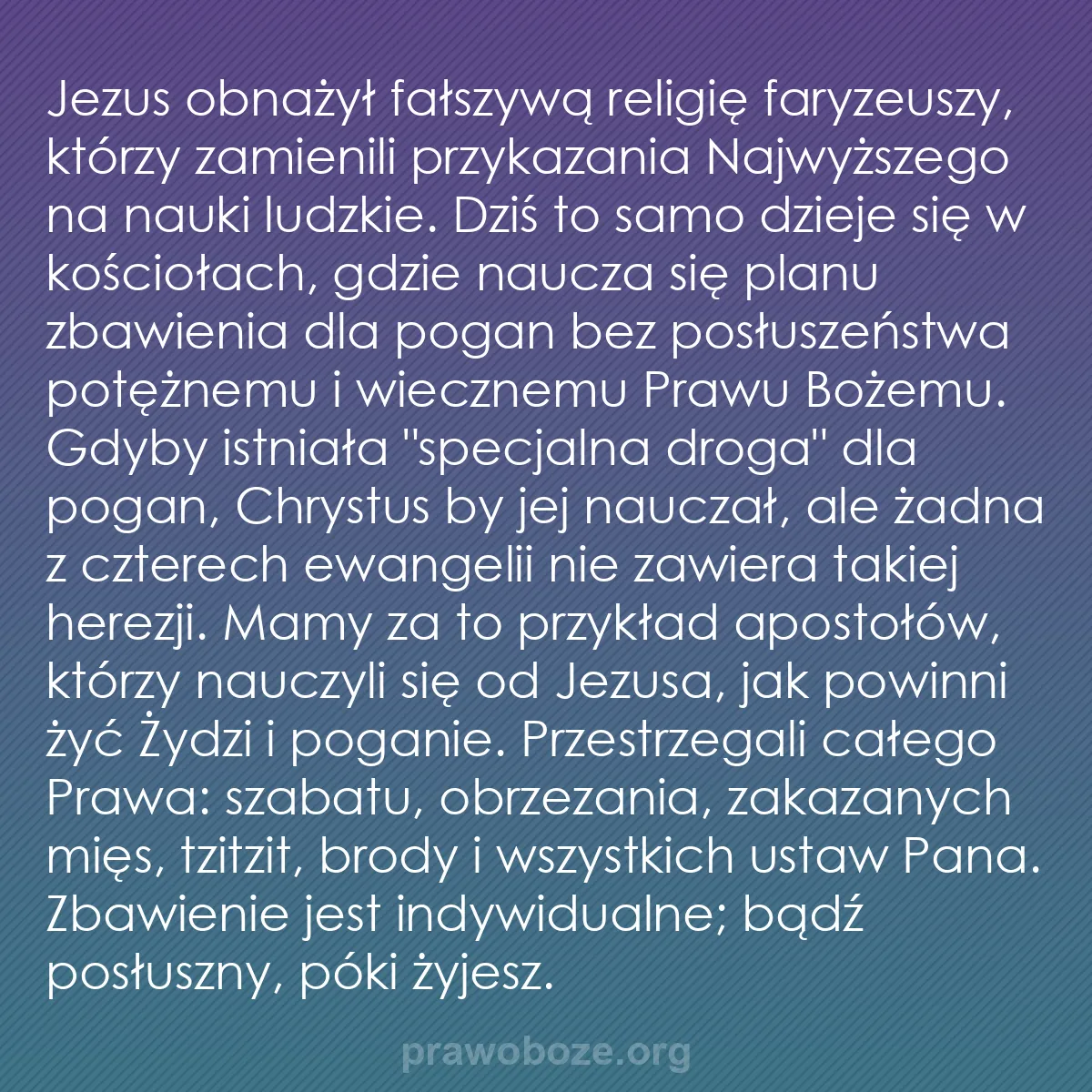b0382 - Grafika o Prawie Bożym: Jezus obnażył fałszywą religię faryzeuszy, którzy zamienili...