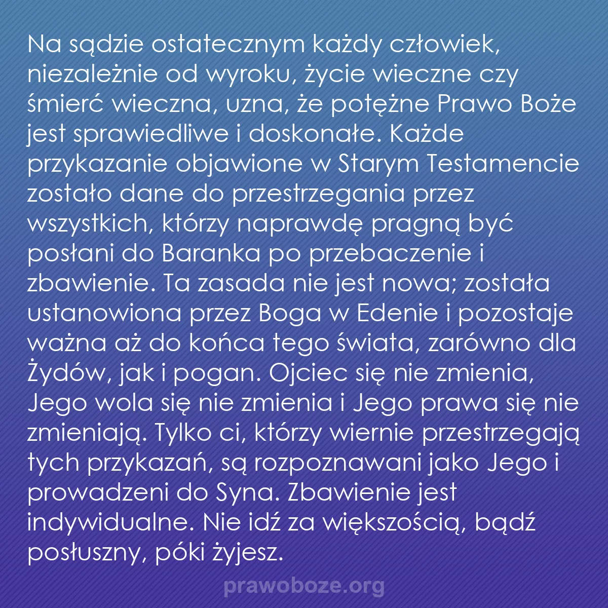 b0387 - Grafika o Prawie Bożym: Na sądzie ostatecznym każdy człowiek, niezależnie od wyroku,...
