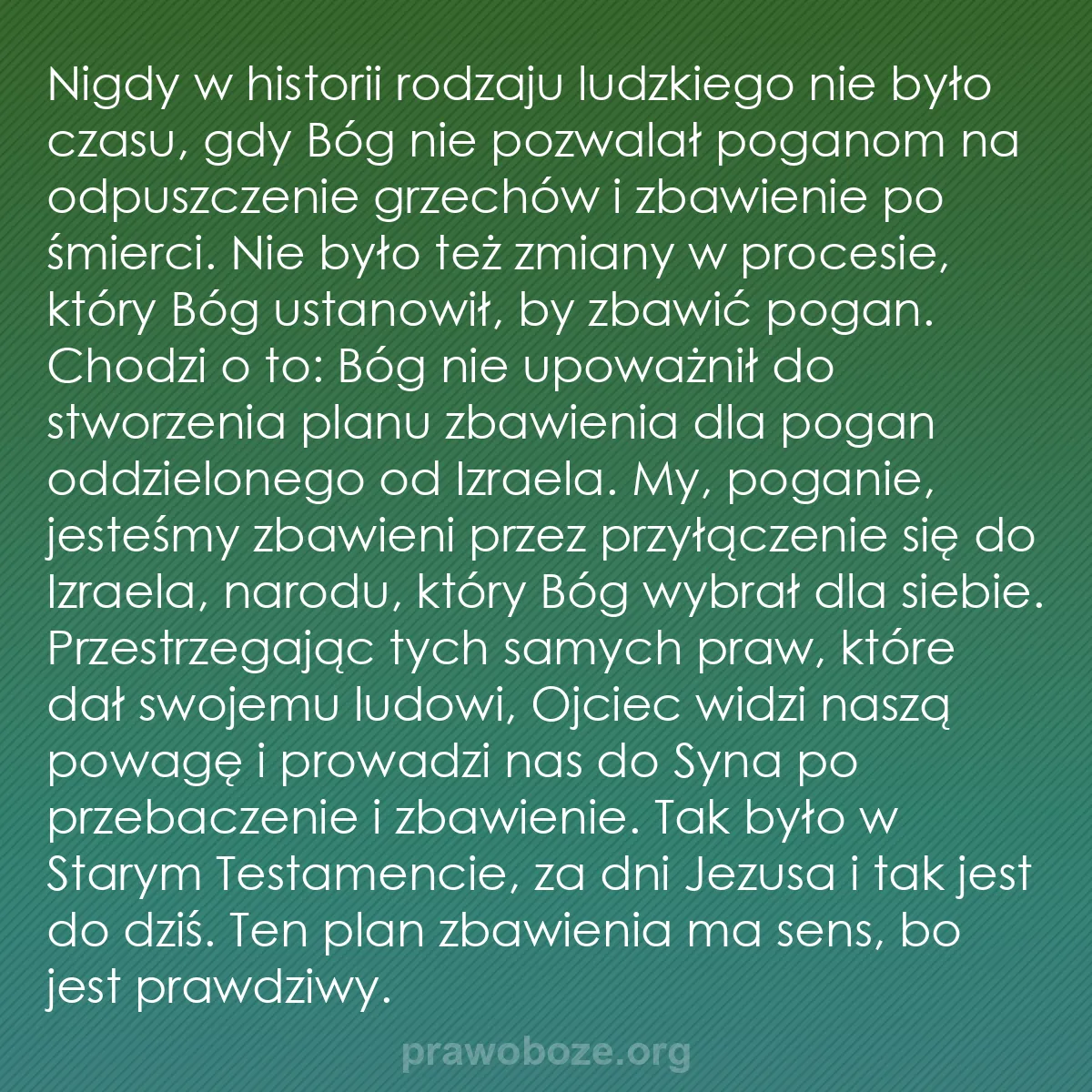 b0390 - Grafika o Prawie Bożym: Nigdy w historii rodzaju ludzkiego nie było czasu, gdy Bóg nie...