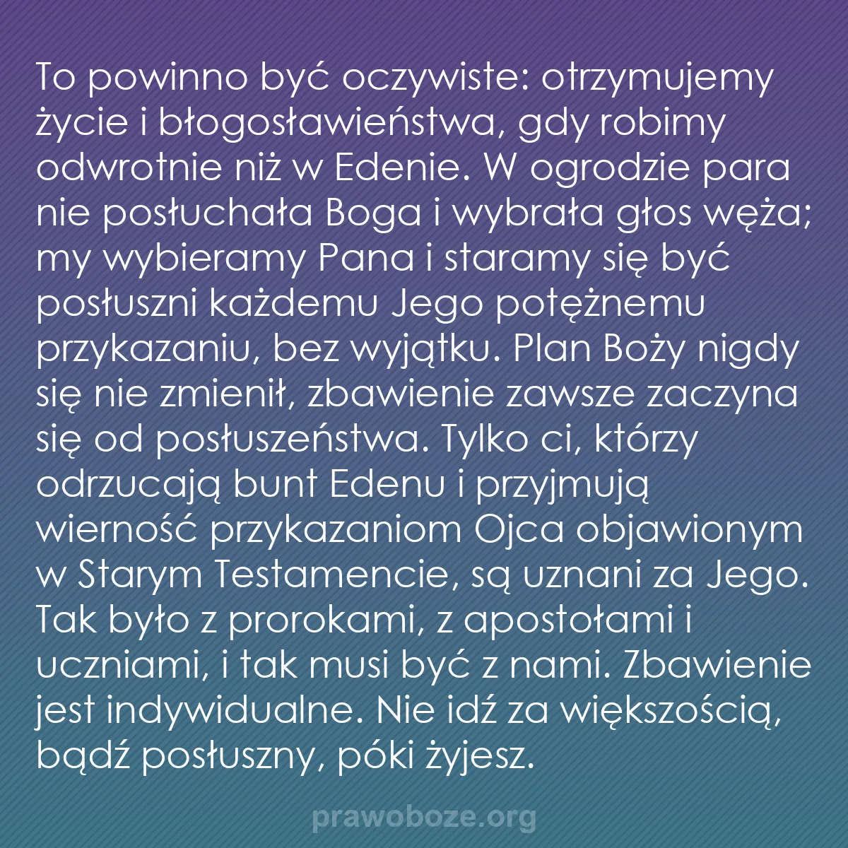 b0402 - Grafika o Prawie Bożym: To powinno być oczywiste: otrzymujemy życie i błogosławieństwa,...