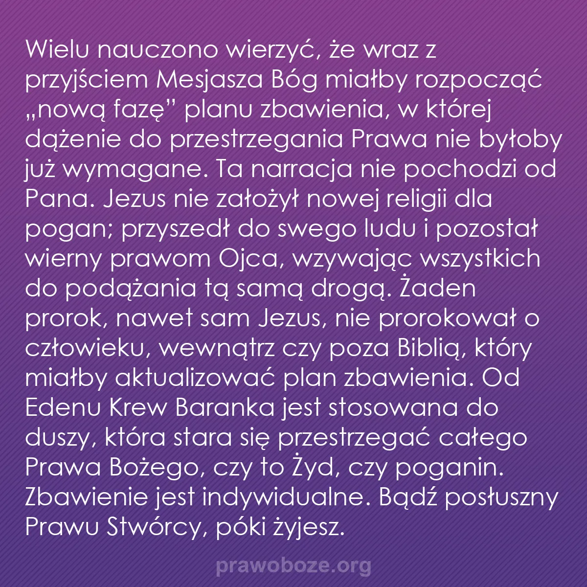 b0411 - Grafika o Prawie Bożym: Wielu nauczono wierzyć, że wraz z przyjściem Mesjasza Bóg miałby...