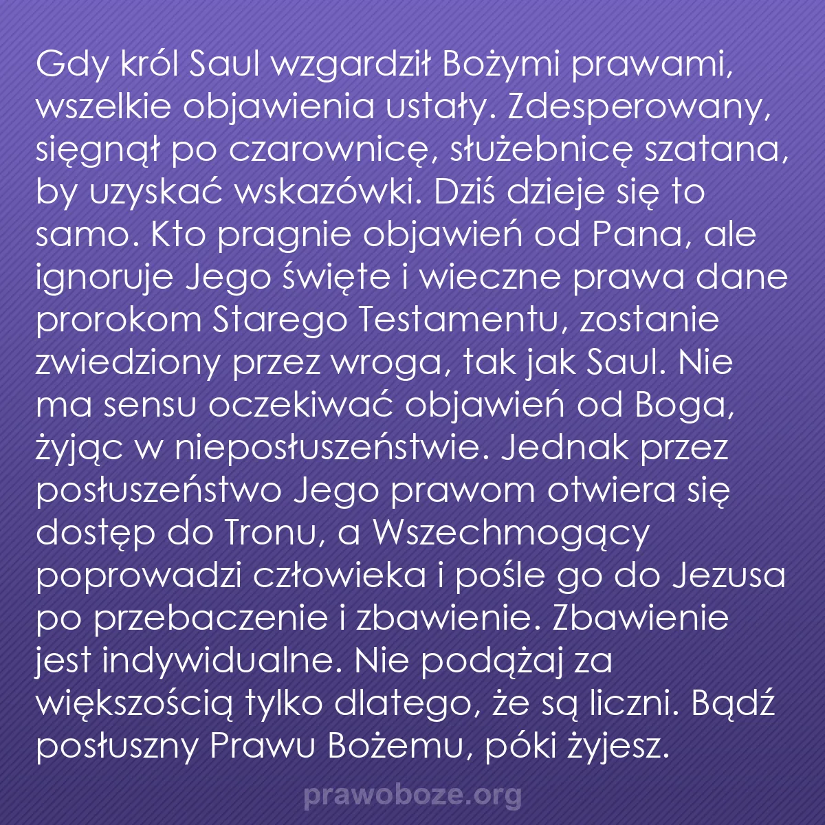 b0458 - Grafika o Prawie Bożym: Gdy król Saul wzgardził Bożymi prawami, wszelkie objawienia...
