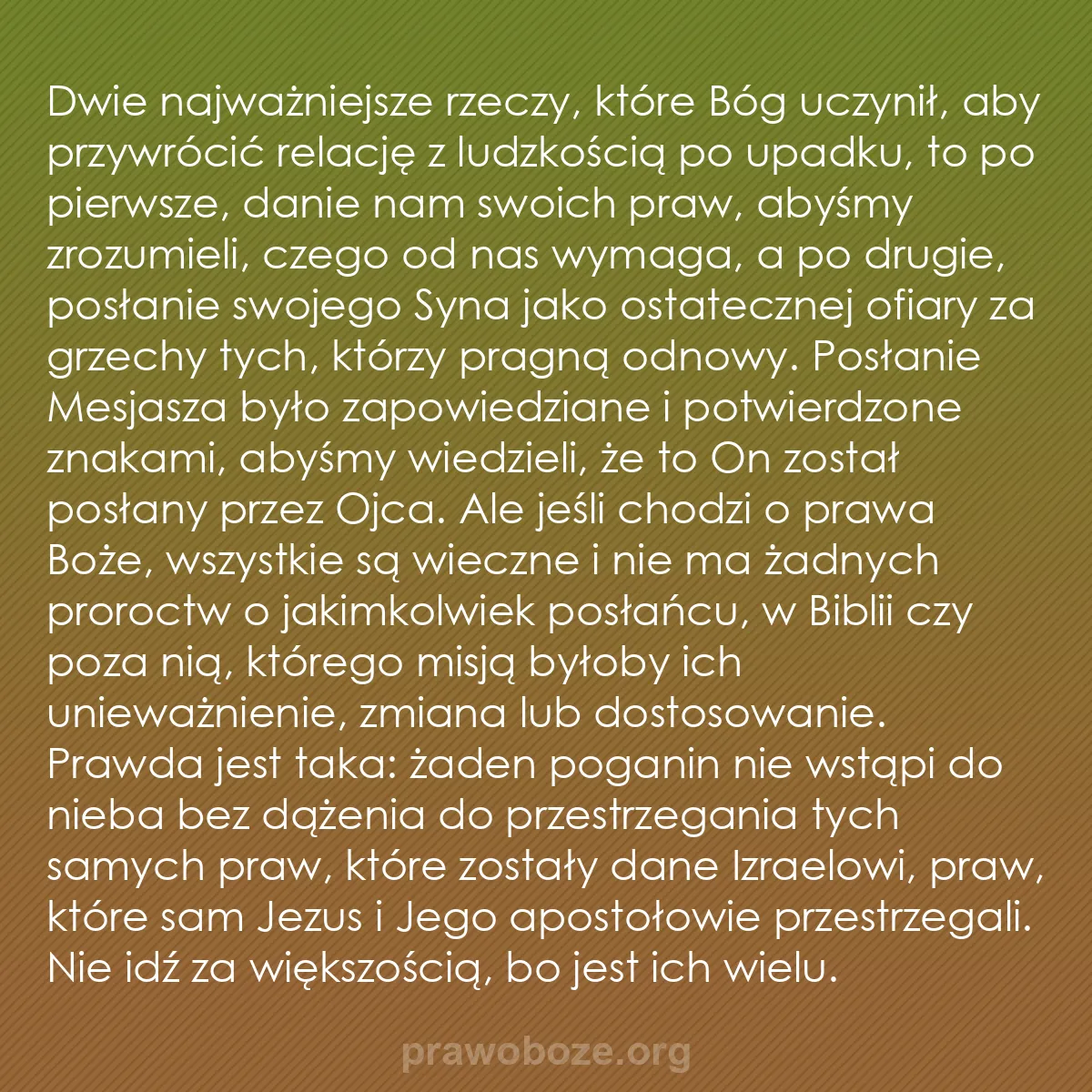 b0469 - Grafika o Prawie Bożym: Dwie najważniejsze rzeczy, które Bóg uczynił, aby przywrócić...