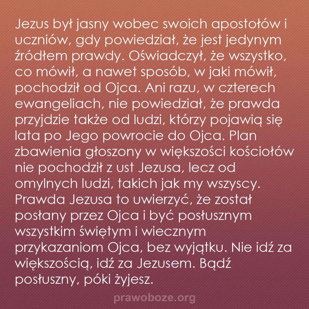 b0506 - Grafika o Prawie Bożym: Jezus był jasny wobec swoich apostołów i uczniów, gdy powiedział,...