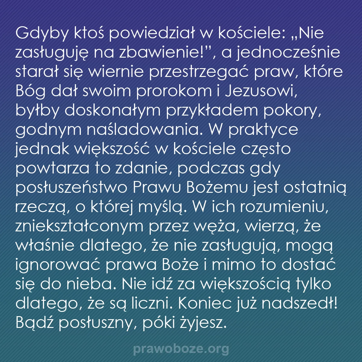 b0517 - Grafika o Prawie Bożym: Gdyby ktoś powiedział w kościele: „Nie zasługuję na zbawienie!”,...