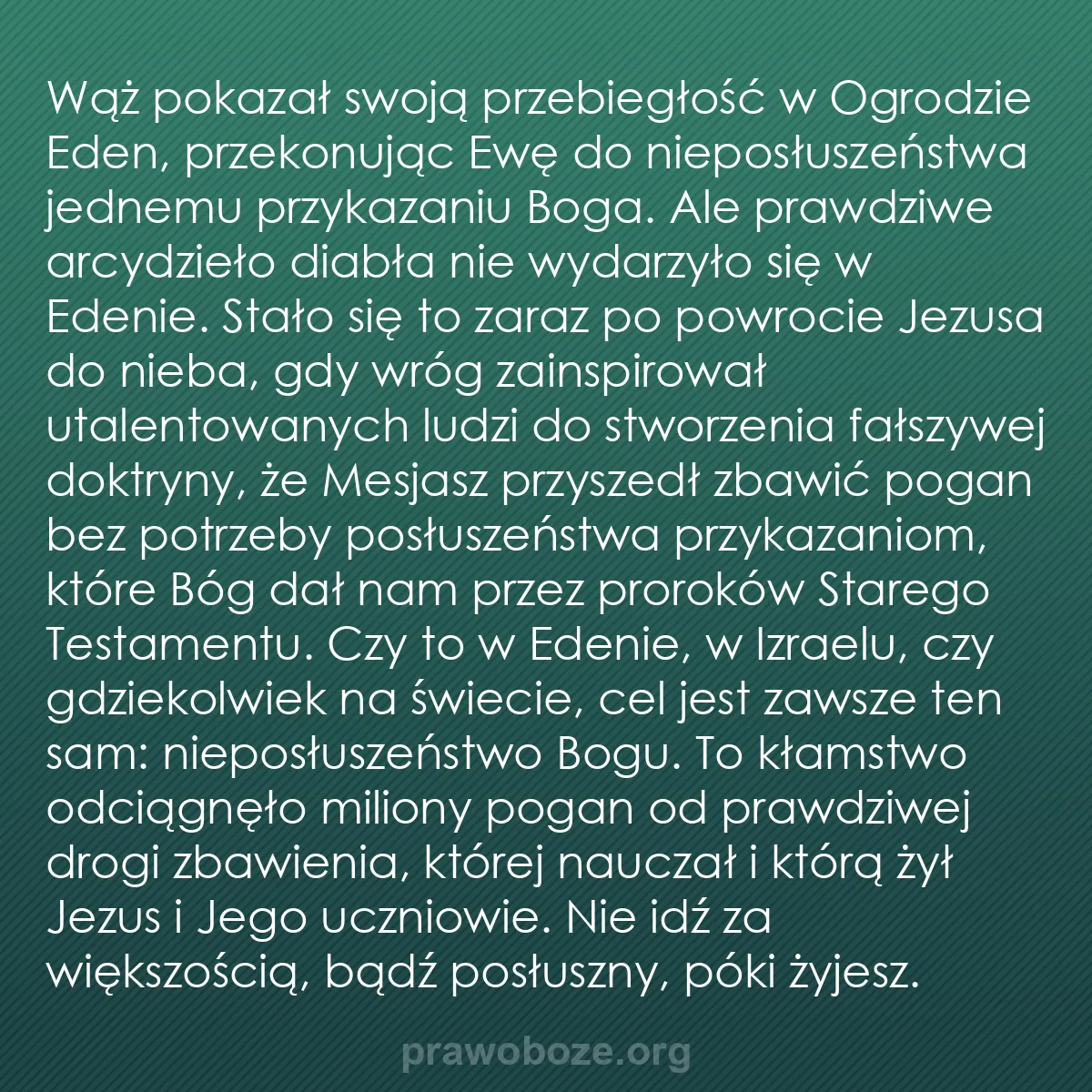 b0520 - Grafika o Prawie Bożym: Wąż pokazał swoją przebiegłość w Ogrodzie Eden, przekonując...
