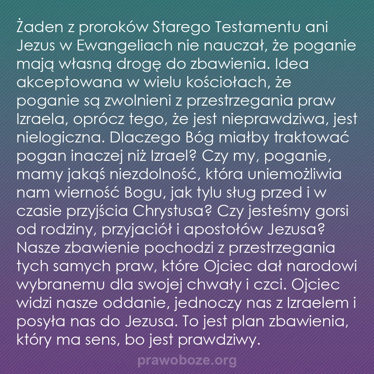 b0524 - Grafika o Prawie Bożym: Żaden z proroków Starego Testamentu ani Jezus w Ewangeliach...