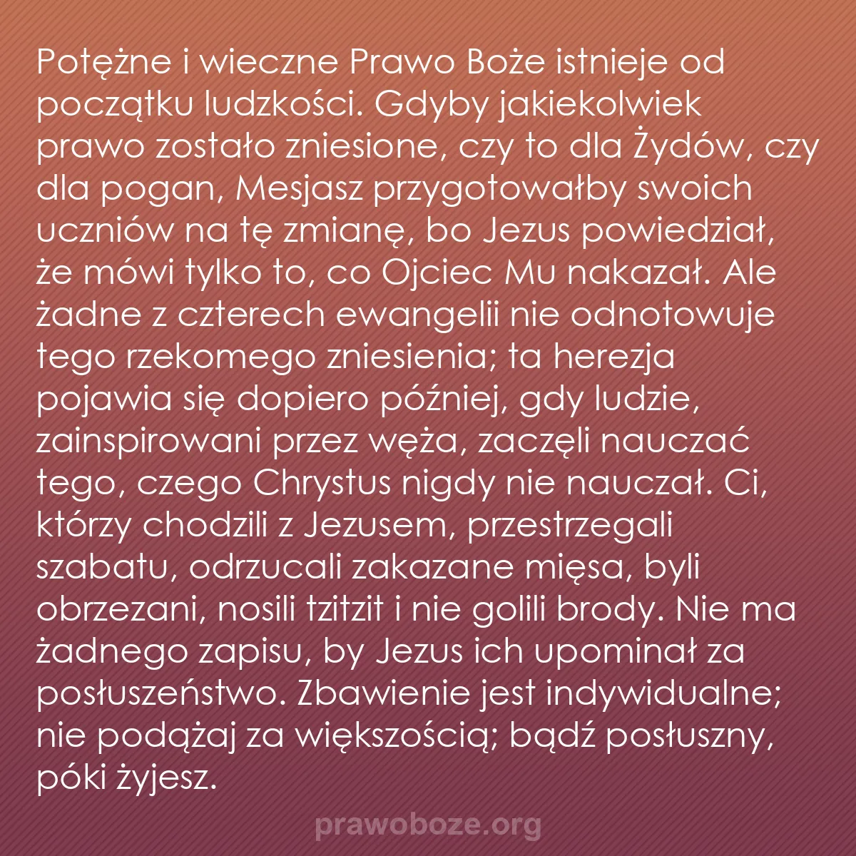 b0566 - Grafika o Prawie Bożym: Potężne i wieczne Prawo Boże istnieje od początku ludzkości....