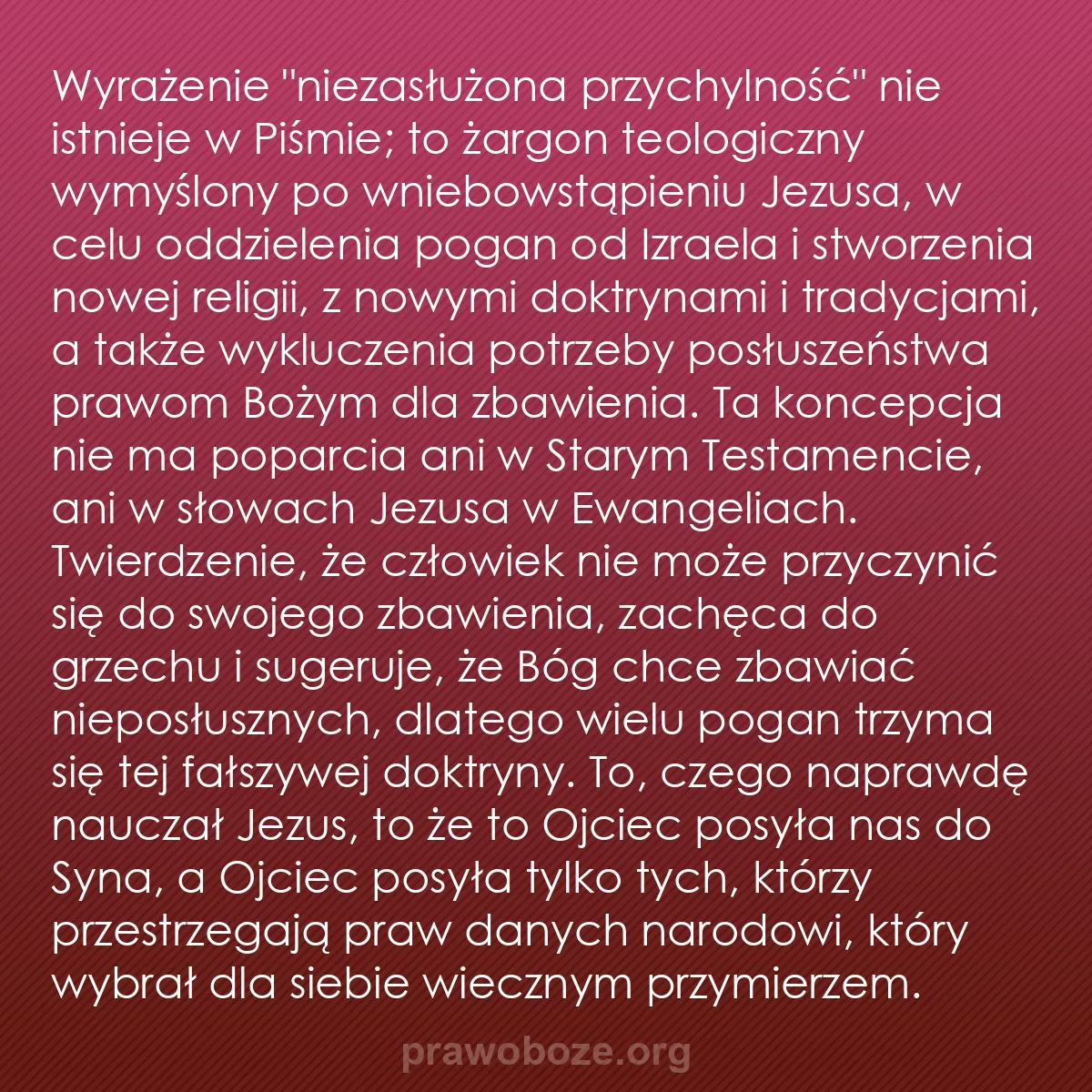 b0579 - Grafika o Prawie Bożym: Wyrażenie "niezasłużona przychylność" nie istnieje w Piśmie;...