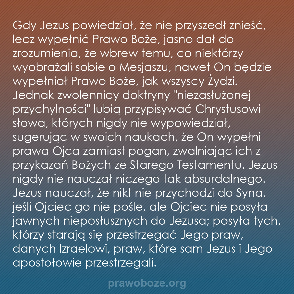 b0592 - Grafika o Prawie Bożym: Gdy Jezus powiedział, że nie przyszedł znieść, lecz wypełnić...