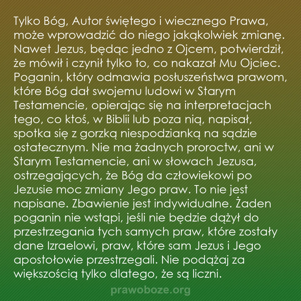 b0596 - Grafika o Prawie Bożym: Tylko Bóg, Autor świętego i wiecznego Prawa, może wprowadzić...