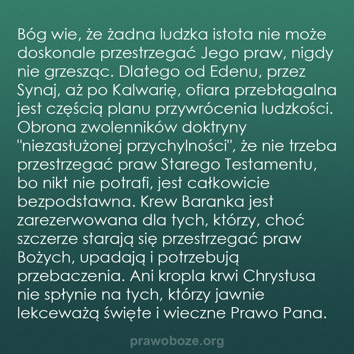 b0600 - Grafika o Prawie Bożym: Bóg wie, że żadna ludzka istota nie może doskonale przestrzegać...